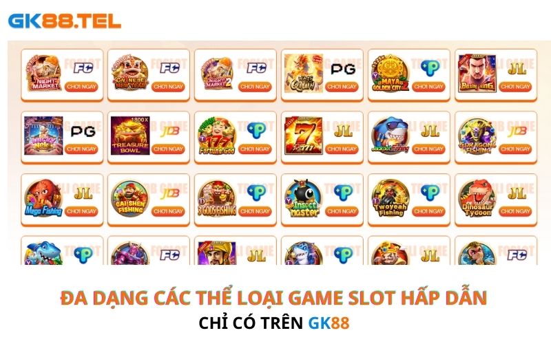 Chủ đề đa dạng và phong phú với cơ hội trúng thưởng lớn, đặc biệt là jackpot lũy tiến.